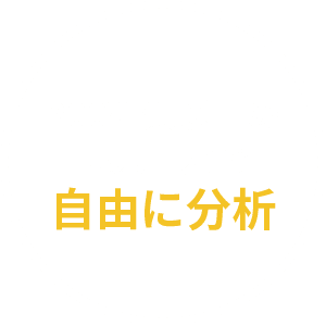 200種類以上の帳票出力で自由に分析